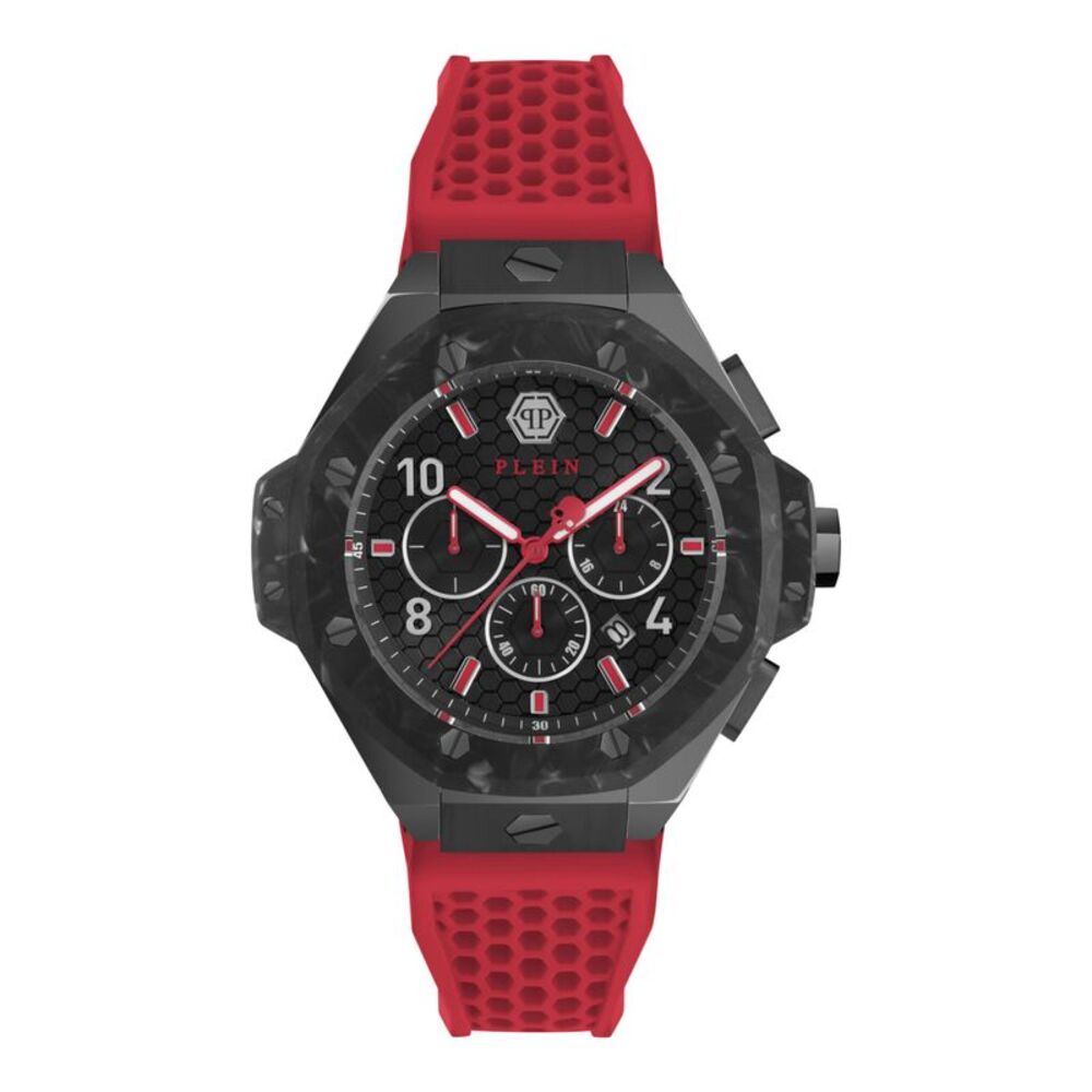 Philipp Plein Plein Chrono Royal Silicone Watch Black Mens